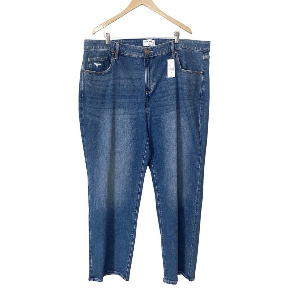 Lane Bryant Womens Size 22 Signature Fit Blue Denim Jeans Relaxed Straight Leg